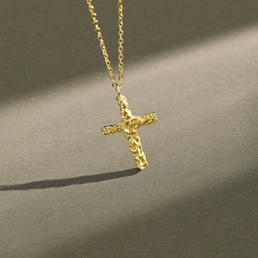 Sterling Silver Gold Cross Necklace