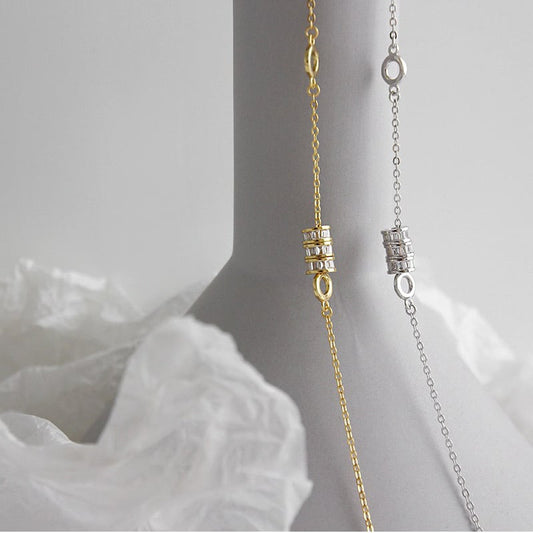 Gold Plated Beaded Rope Chain Bracelet