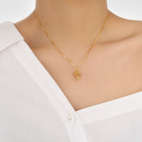 Irregular Mushroom Necklace, 925 Sterling Silver