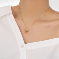 Irregular Mushroom Necklace, 925 Sterling Silver