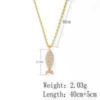 Gold Lucky Fish Pendant Necklace