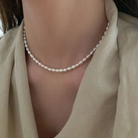 Natural Pearl Necklace and Bracelet Set