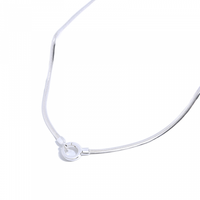 S925 Gold-Plated Thin Flat Snake Bone Necklace