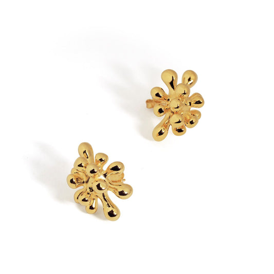 Irregular Fireworks Electroformed Chunky Stud Earrings