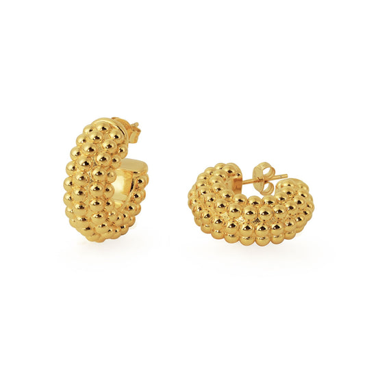 Chunky Electroformed Round Hoop Earrings