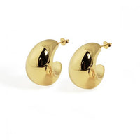 Crescent Moon Chunky Statement Earrings