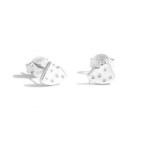 Bited Cheese 925 Sterling Silver Stud Earrings