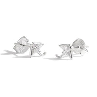 Ray Fish Cubic Zirconia Sterling Silver Stud Earrings