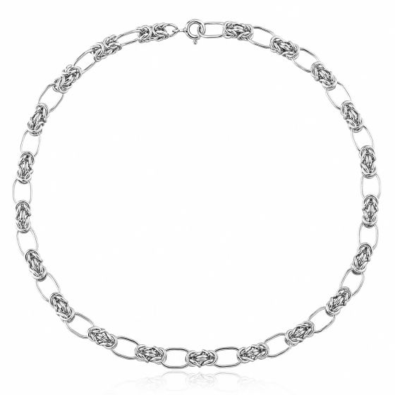 Modern Knot Cross 925 Sterling Silver Necklace