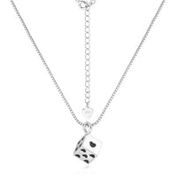 Multicolor Love Cube Sterling Silver Necklace