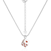 Multicolor Love Cube Sterling Silver Necklace