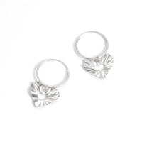 Heart Wave 925 Sterling Silver Hoop Earrings
