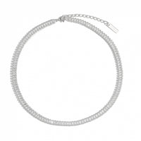 Classic Rectangle Crystal Geometry Necklace