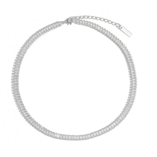Classic Rectangle CZ Geometry Necklace
