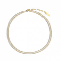 Classic Rectangle Crystal Geometry Necklace