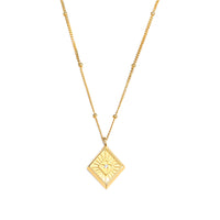 Holiday Geometry Rhombus Necklace
