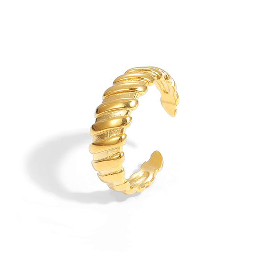 Gear Motif Adjustable 925 Sterling Silver Ring