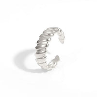 Gear Motif Adjustable 925 Sterling Silver Ring
