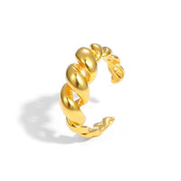 Hollow Twisted Rope Adjustable 925 Sterling Silver Ring