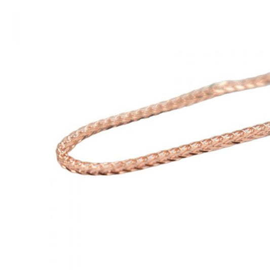 Rose Gold Spiga Chain Necklace, 925 Sterling Silver
