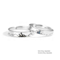 Romantic Timeless Open Adjustable Couple Ring, 925 Sterling Silver