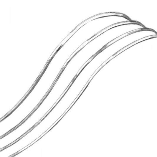 Classic 8-Sided Snake Chain Necklace, 925 Sterling Silver