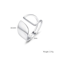 Geometric Open Adjustable 925 Sterling Silver Ring