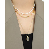 Sterling Silver Rock Crystal Necklace