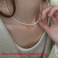 Natural Pearl Necklace and Bracelet Set
