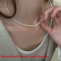 Natural Pearl Necklace and Bracelet Set