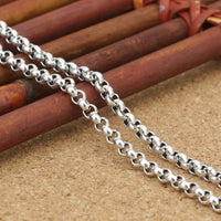 Vintage Cable Rolo Chain in Sterling Silver