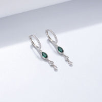 Sterling Silver Cubic Zirconia Long Drop Earrings