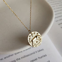 Taurus Constellation Round Tag Necklace
