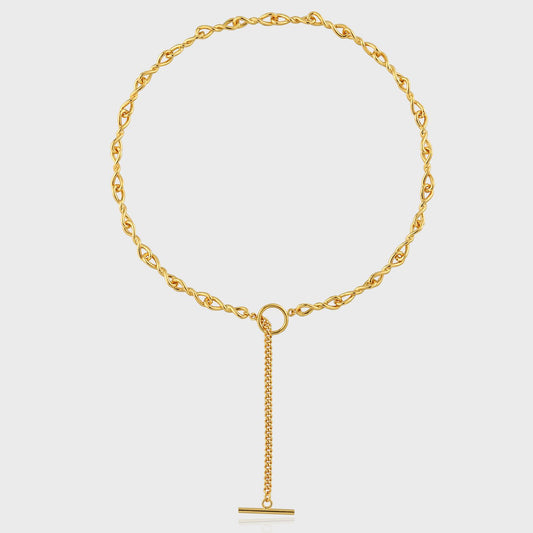 Classic Hollow Twisted OT 925 Sterling Silver Necklace