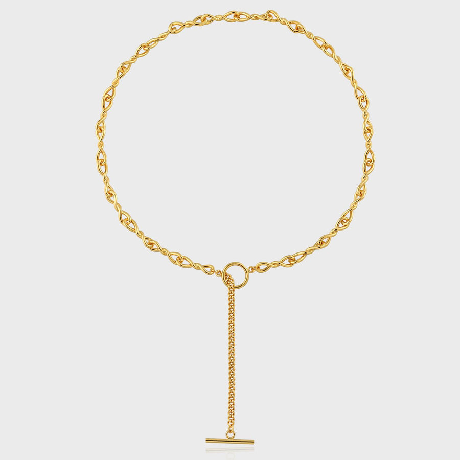 Classic Hollow Twisted OT 925 Sterling Silver Necklace