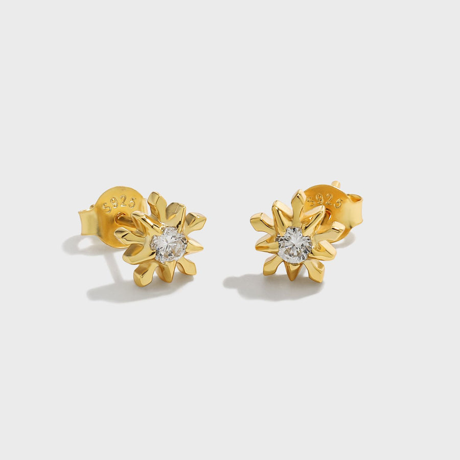 Mini Irregular Shining Star 925 Sterling Silver Stud Earrings