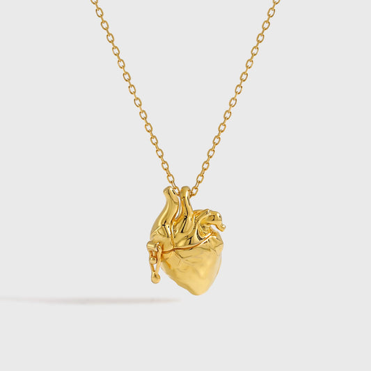 Beating Heart 925 Sterling Silver Wedding Necklace