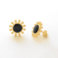 Summer Sweet Enamel Sunflower Stud Earrings