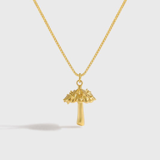 Rivet Mushroom 925 Sterling Silver Necklace