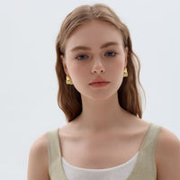 Electroformed Hollow Triangle Sterling Stud Earrings