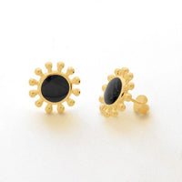 Summer Sweet Enamel Sunflower Stud Earrings