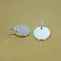 Personalized 925 Sterling Silver Round Blank Pendant