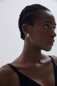 Electroformed Water Drop Stud Earrings