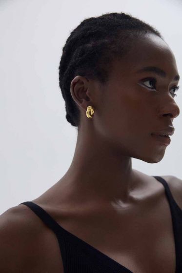 Electroformed Water Drop Stud Earrings