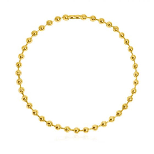 Textured Round Beads 925 Sterling Silver Necklace