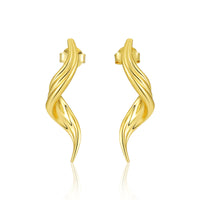 Irregular Flowing Water Sterling Silver Earrings