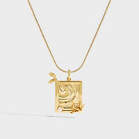 Holiday Geometry Shell Pearl Dolphin Necklace