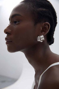 Chunky Electroforming Cross Statement Earrings