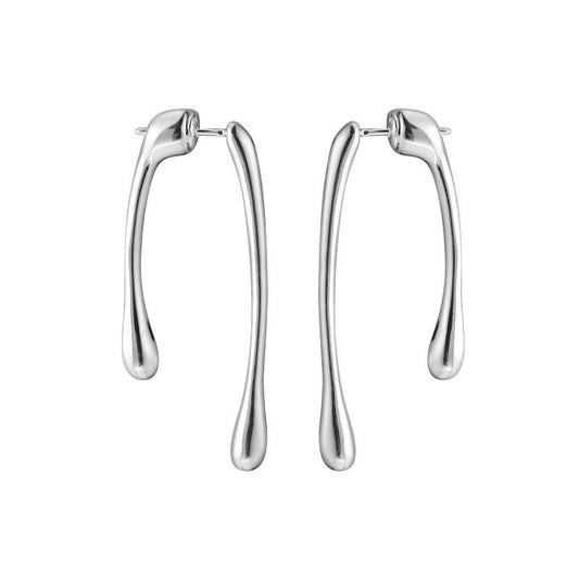 Flowing Water Drop Adjustable Ring, 925 Sterling Silver