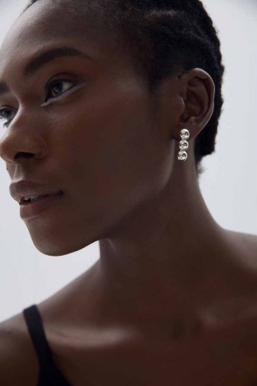 Chunky Electroformed Hollow Round Statement Earrings